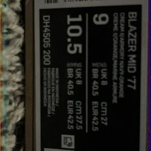 Nike mens MOVE TO ZERO blazer Mid ‘77 original box